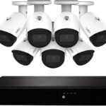 Lorex Fusion 4K Security Camera System with 4TB NVR – 16 Channel (Wired & Fusion WiFi) PoE Wired Home Security System with 7 Bullet IP Cameras – Color Night Vision, Motion Detection (White)