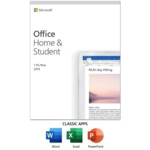 Microsoft Office Home & Student 2019, English 1 person, Windows 10 PC/Mac Key Card