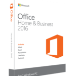 Microsoft Office 2016 for Windows Home and Business Key Card